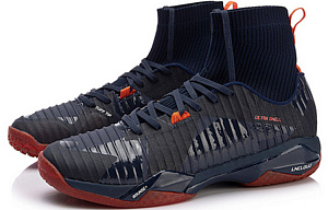 LINING Frontier Shadow Badminton Shoes Unisex High top Outer Space Blue 1 2620836