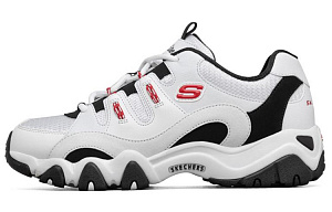 Skechers D'LITES 2.0 Cushioned Wear-Resistant Breathable Low-Top Casual Shoes Women's White Blue Red