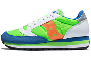 Saucony Jazz Triple Non-slip Lightweight Low-Top Running Shoes Men's Green Blue