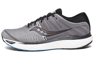 Saucony Hurricane Cushioned Slip-Resistant Support Lightweight Low-Top Running Shoes Men's Gray Black