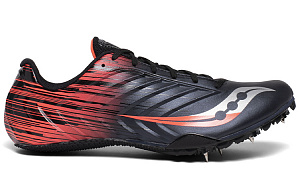 Saucony Spitfire 5 Cushioning Lightweight Wear-Resistant Slip-Resistant Low-Top Running Shoes Men's Black Red 1 2621931
