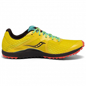 Saucony Cushioned Slip-Resistant Lightweight Low-Top Running Shoes Women's Yellow Black Long Stud 1 2621942