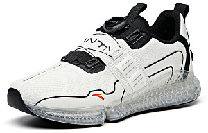 Anta Running Collection Cushioned Slip-Resistant Lightweight Rebound Low-Top Running Shoes Men's Black White 1 2622057