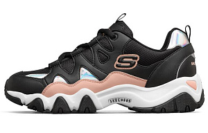 Skechers D'lites 2.0 Low top Running Shoes Black/White/Pink Women's