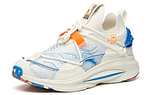 Anta Breathable Abrasion Resistant Slip Resistant Low Top Running Shoes Men's Midnight White 1 2622233