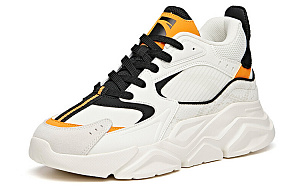 Anta Life Collection Breathable Wear-Resistant Slip-Resistant Low-Top Chunky Sneakers Men's Black White Yellow 1 2622258