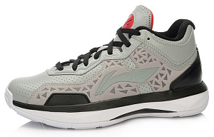 LINING All City 4 Basketball Shoes Unisex Mid top Gray/Black 1 2622584