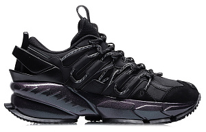 LiNing Cushioning Anti-Slip And Wear-Resistant Coverage Low-Top Running Shoes Unisex Black Purple 1 2622624