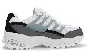 Skechers D'Lites Low Top Daddy Shoes White/Grey Women's 1 2622736
