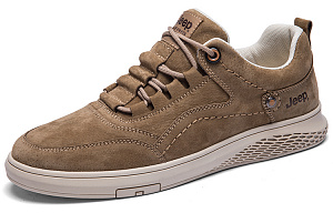 Jeep Cushioning Coverage Wear Resistant Lightweight Breathable Low Top Skateboard Shoes Men's Khaki 1 2623155