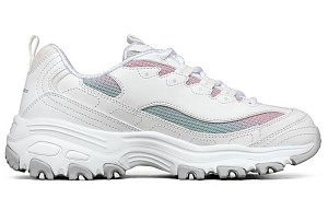 Skechers D'Lites 1.0 Low Top Running Shoes White/Multi Women's 1 2623339