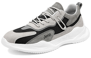 Jeep Wear-Resistant Low-Top Chunky Sneakers Men's Gray Black 1 2623429