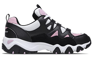 Skechers D'Lites 2.0 Low Top Running Shoes Black/Pink/White Women's 1 2623727