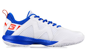 LiNing Shock Absorbing, Non Slip, Wear Resistant, Breathable And Lightweight Low Top Running Shoes Women's White Blue 1 2624151