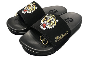 MLB Slipper Rubber Sole Metal Totem Slip-Resistant Slide Slippers Unisex Black 1 2624372