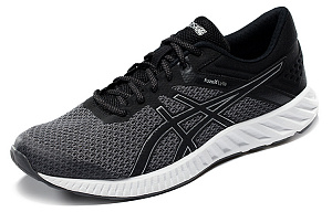 Asics Fuzex Lyte 2 Low Top Running Shoes Men's Black White 1 2624627