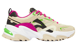 STAMINA x Skechers Stamina V2 Mecha Shoes 2 Low Top Chunky Sneakers Women's Beige Purple 1 2625020