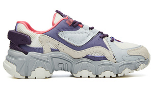 FILA FUSION Tracer Low Top Chunky Sneakers Women's Beige Purple 1 2625104