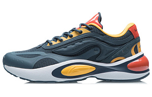 LiNing V8 Cushioning, Slip Resistant, Abrasion Resistant, Lightweight, Breathable Low Top Running Shoes Men's Dark Blue