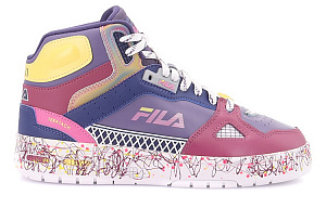 FILA FUSION Teratach Mid Top Vintage Basketball Shoes Women's Blue Purple 1 2625243