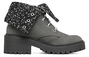 Skechers Teen Spirit Knit Buzz Ankle Boot 'Black Charcoal' Women's 1 2625990