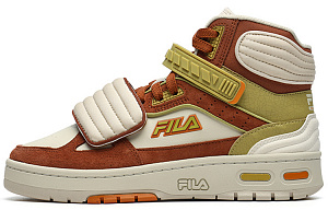 White Mountaineering x FILA FUSION Teratach Mid Top Vintage Basketball Shoes Women's Macadamia Nut