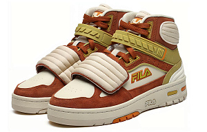 White Mountaineering x FILA FUSION Teratach Mid Top Vintage Basketball Shoes Women's Macadamia Nut 1 2627057