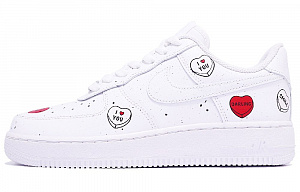Nike Air Force 1 Low 'Triple White' Low-Top Skateboard Shoes Women's White Red