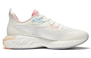 LiNing Cushioning Anti-Slip And Wear-Resistant Low-Top Running Shoes Women's White Pink Blue 1 2628283