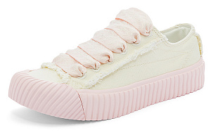 Kappa Wear resistant And Lightweight Low Top Canvas Shoes Women's White Light Rose Pink 1 2628742