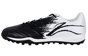 LiNing Cushioning Anti-Slip And Wear-Resistant Soccer Shoes Men's Black White