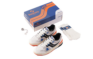 Saucony Skateboard Shoes Unisex Low-Top Gray Black/Orange