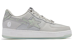 A BATHING APE STA Stylish Skateboarding Shoes Women's Gray Green 1 2629113