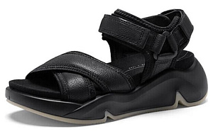 Ecco Tide Fun Stylish Sandals Women's Black 1 2629321