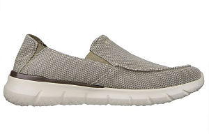 Skechers Del Retto Malvern Low Top Casual Shoes Men's Taupe 1 2629423