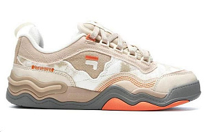 FILA FUSION Kick Sneakers 'Brown White Orange' Women's 1 2632685