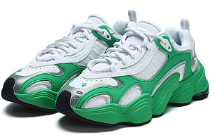 FILA FUSION Tenacity Chunky Sneakers 'White Green' Women's 1 2632836
