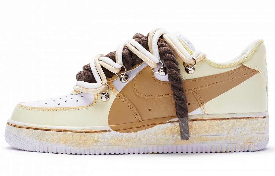Nike Air Force 1 07 Air Force 1 T10 Low Top Skateboard Shoes Men's White Yellow Brown купить в интернет-магазине Yoocart с быстрой доставкой по России.