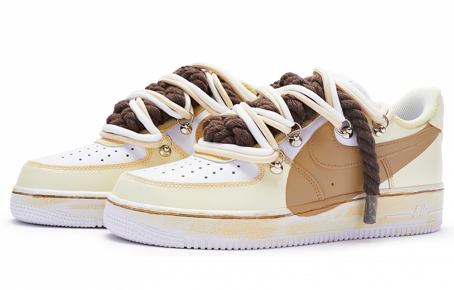Nike Air Force 1 07 Air Force 1 T10 Low Top Skateboard Shoes Men's White Yellow Brown купить в интернет-магазине Yoocart с быстрой доставкой по России.