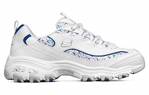 Skechers D'LITES 1.0 Low Top Chunky Sneakers Women's White Pink Blue 1 2633764