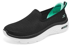 Skechers Go Walk Arch Fit Low Top Casual Shoes Women's Black Cyan 1 2634053