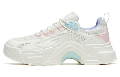 Anta Anti-Slip Wear-Resistant Low-Top Sports Casual Shoes Women's White Pink Blue