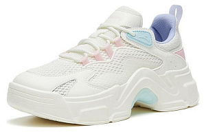 Anta Anti-Slip Wear-Resistant Low-Top Sports Casual Shoes Women's White Pink Blue 1 2634482