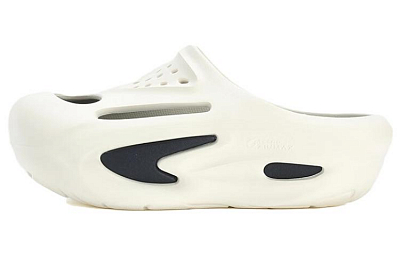 FILA FUSION Shell Slipper Cut-Out Slide Slippers Women's White Black