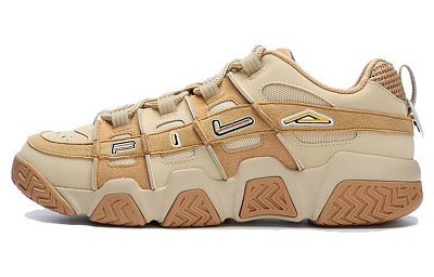 FILA FUSION BARRICADE Anti-Slip Wear-Resistant Low-Top Basketball Shoes Men's Brown