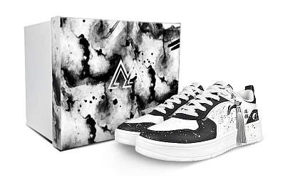 LiNing Spike Years Low-Top Skateboard Shoes Men's White Black