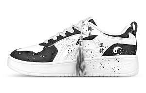 LiNing Spike Years Low-Top Skateboard Shoes Men's White Black 1 2635363