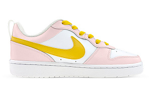 Nike Court Borough Series Skateboard Shoes Women's Low top Pink/Yellow/White 1 2636532