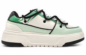 MLB Chunky Liner Wear-Resistant Height Increasing Low-Top Skateboard Shoes Unisex Green 1 2636736