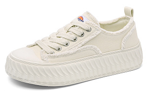 Dickies British Fashion Versatile Low Top Canvas Skateboard Shoes Women's Beige 1 2638147